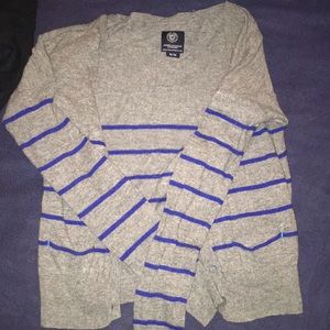 Grey/ Blue Open Cardigan
